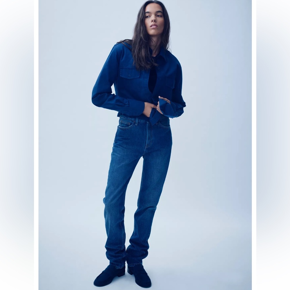 NWT Zara High Rise Slim Classic Blue Women's Jeans